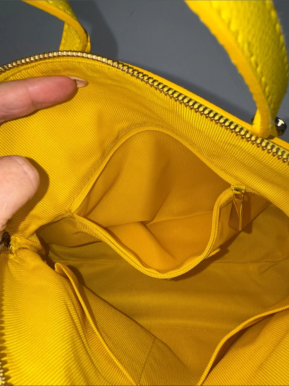 Furla Piper Sunny Yellow Medium Dome Leather Satchel